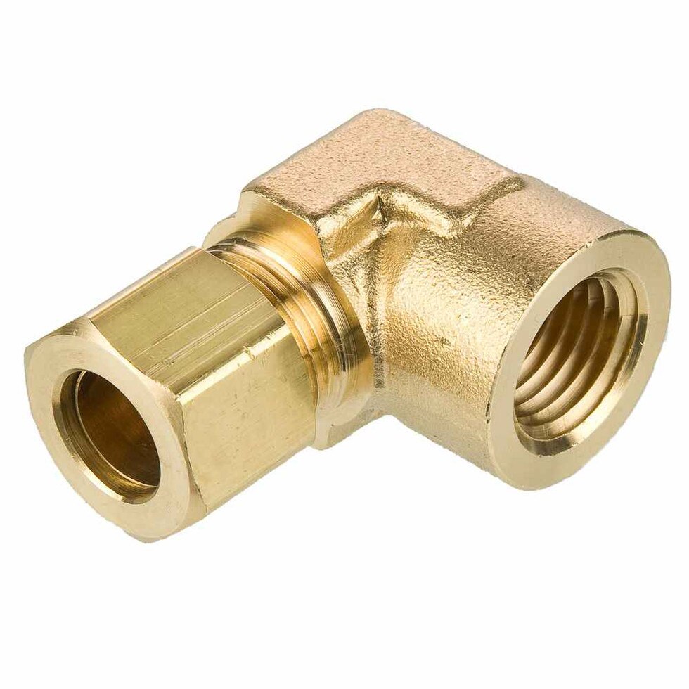 Tube to Female Pipe 90 Elbow Brass Compression Fittings Depatie